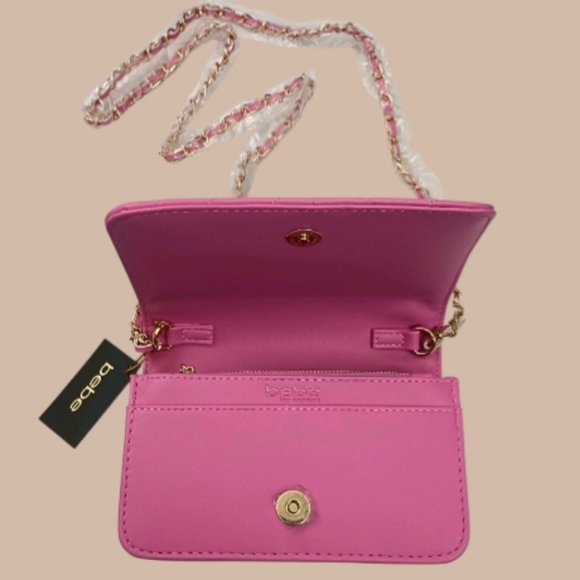 Bebe Sofia Bubble Gum Quilted Crossbody -NWT - Picture 2 of 7